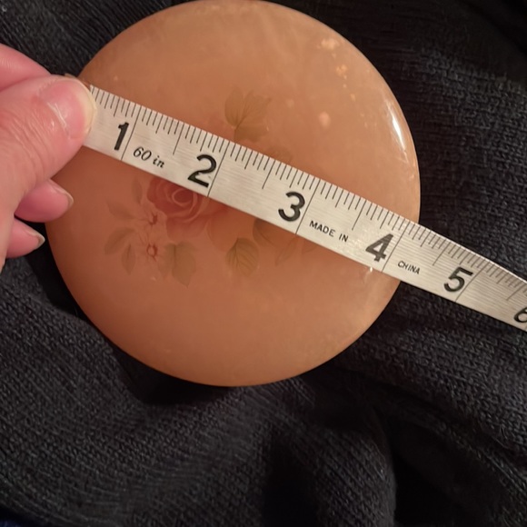 GENUINE ALABASTER COVERED JEWELRY PIECE 4 Inches X 2 inches - Picture 4 of 5